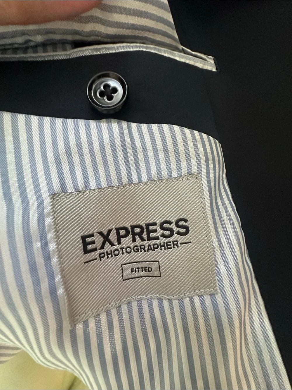 Express Men's Dark Navy Two-Button Blazer